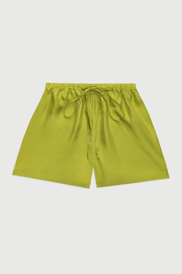 The Drawstring Short, Silk Twill